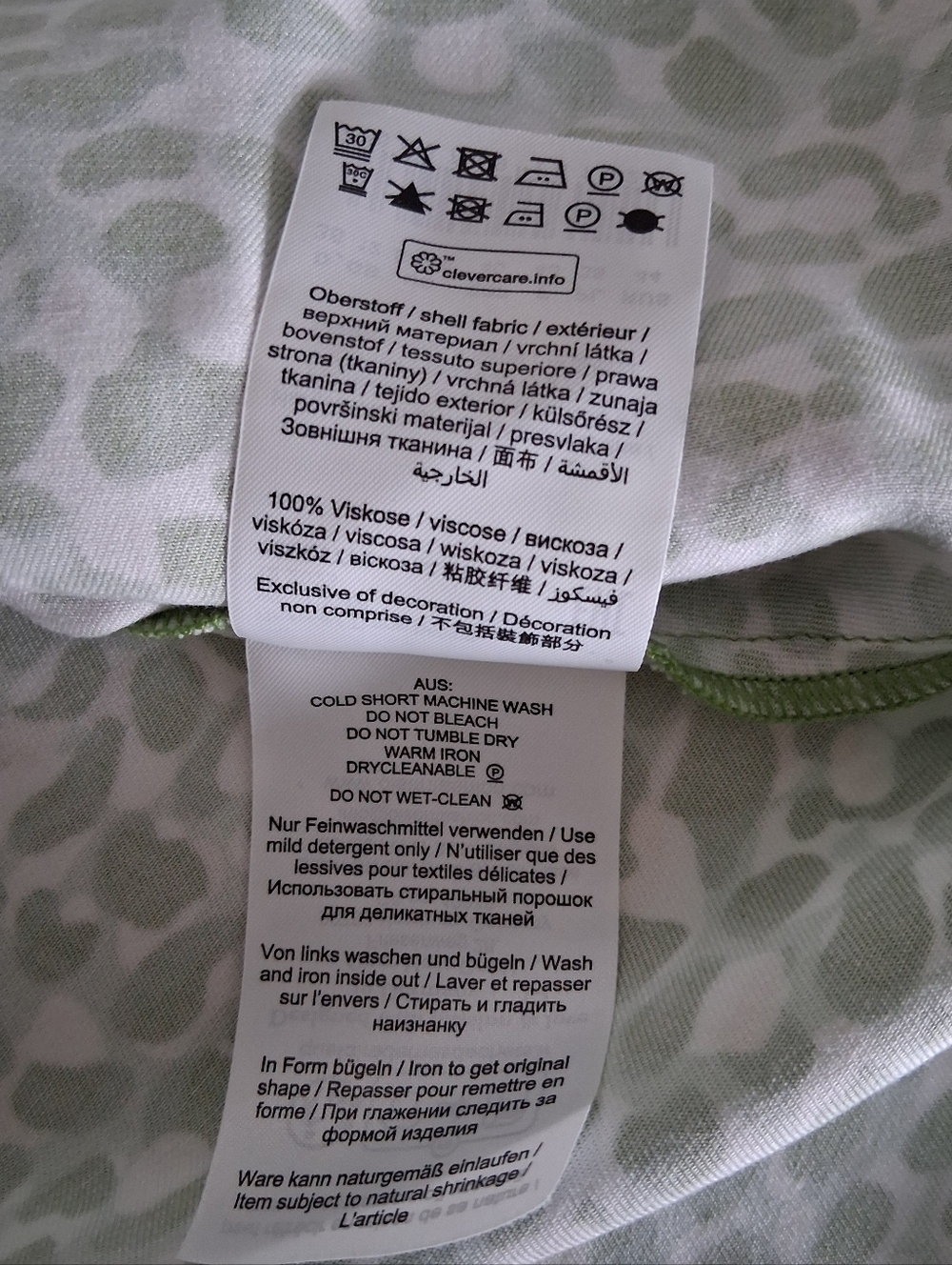 Olsen/ Sleeveless Green, Beige, White Pebble-Print Shift Dress/ Size US 8 - Picture 11 of 14